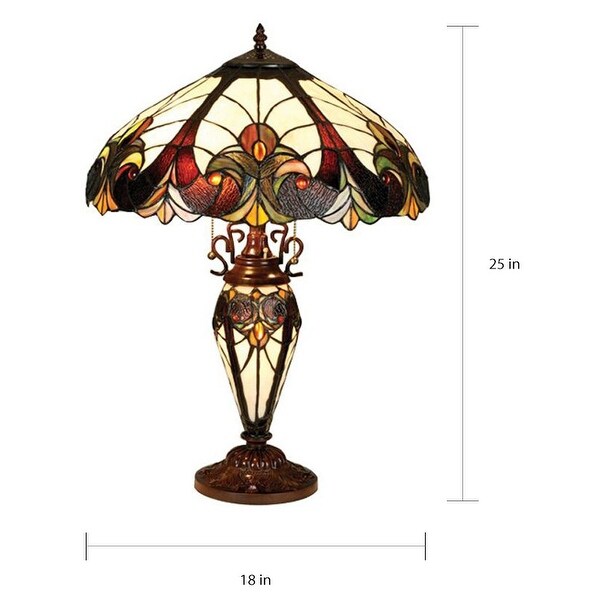 Tiffany Style Victorian 2+1-light Table Lamp - On Sale - Bed Tiffany Style Victorian 2+1-light Table Lamp - On Sale - Bed